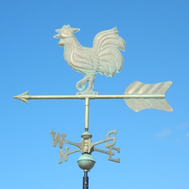 Copper rooster weathervane